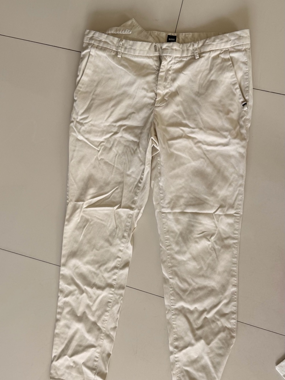 Boss Men’s Chinos in Off-White/Cream - Picture 2 of 6
